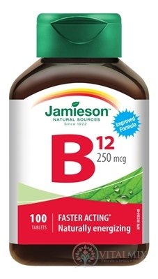 JAMIESON VITAMIN B12 METYLKOBALAMÍN 250 mikrogramů tbl 1x100 ks