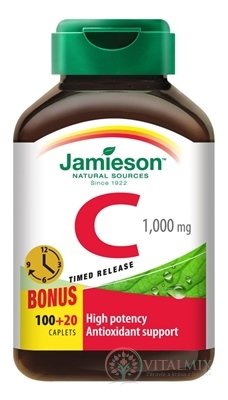 JAMIESON VITAMIN C 1000 mg tbl s postupným uvolňováním 100 + 20 zdarma (120 ks)