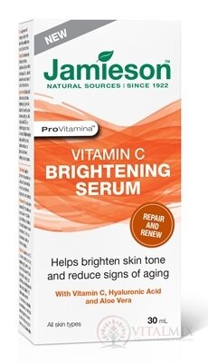 JAMIESON VITAMIN C ROZJASŇUJÍCÍ SÉRUM s vitamínem C, kyselinou hyaluronovou a aloe vera 1x30 ml