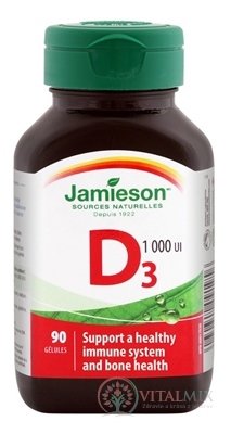 JAMIESON VITAMIN D3 1000 IU cps (měkké gelové tobolky) 1x90 ks