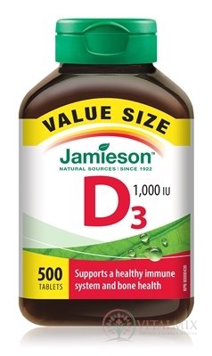 JAMIESON VITAMIN D3 1000 IU tbl 1x500 ks
