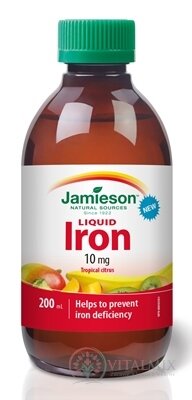 JAMIESON ŽELEZO V TEKUTÉ FORMĚ s příchutí citrusového ovoce 1x200 ml