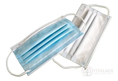 JAS Re Zdravotnické rouško 3-vrstvé Typ II R z netkaného materiálu s gumičkami, jednorázové, nesterilní 1x50 ks