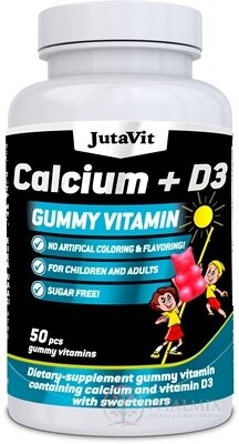 JutaVit Gumkáči Vápník + vitamín D3 želatinové medvídci 1x50 ks