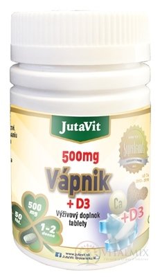 JutaVit Vápník 500 mg + D3 tbl 1x50 ks
