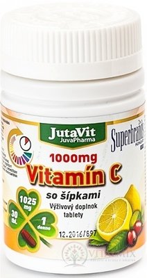 JutaVit Vitamin C 1000 mg se šipkami tbl 1x30 ks