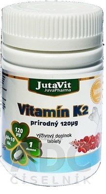 JutaVit Vitamin K2 přírodní 120 mikrogramů tbl 60 + 10 (70 ks)