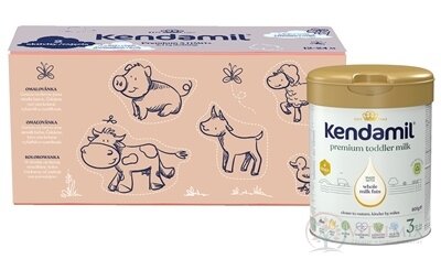 KENDAMIL Premium 3 HMO+ (box - kreativní balení) mléčná výživa malých dětí (od ukonč. 12. měsíce) 3x800 g (2,4 kg)