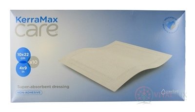 KerraMax Care krytí na rány, superabsorpční, neadhezivní, 10x22cm, 1x10 ks