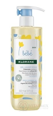 KLORANE BEBE GEL Lavant DOUX (inovace 2018) jemný mycí gel 1x500 ml