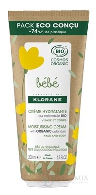 KLORANE BEBE Hydratační krém s BIO měsíčkem, obličej a tělo 1x200 ml