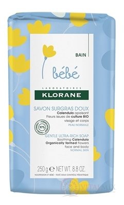 KLORANE BEBE SAVON Surgras DOUX (inovace 2018) velmi jemné dětské mýdlo 1x250 g