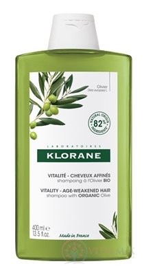 KLORANE SHAMPOOING à l'Olivier BIO šampon s olivovníkem, pro zralé vlasy 1x400 ml