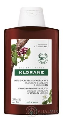 KLORANE Shampooing À LA Quinine &amp; EDELWEISS BIO šampon s chininem a bio protěží alpským 1x200ml