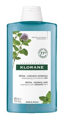 KLORANE Shampooing DETOX Menthe BIO (inov.2021) detoxikační šampon s výtažkem z bio máty 1x400 ml