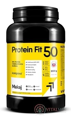 kompava PROTEIN Fit 50 prášek, s příchutí čokoláda, 1x2000 g