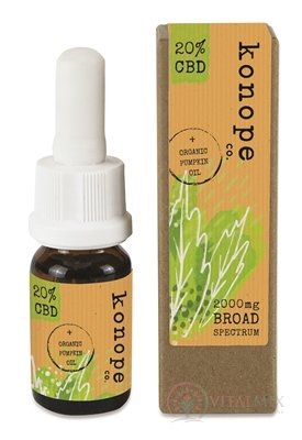 konopí co. 20% + ORGANICKÝ dýňovým olejem 1x10 ml