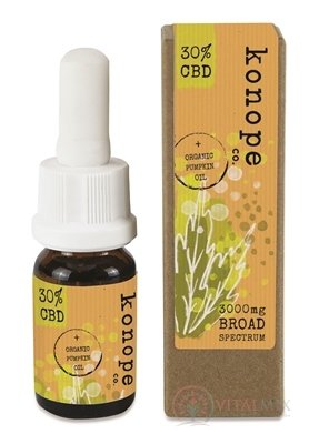 konopí co. 30% + ORGANICKÝ dýňovým olejem 1x10 ml
