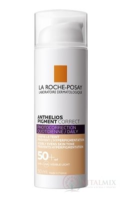 LA ROCHE-POSAY ANTHELIOS PIGMENT CORRECT LIGHT fotokorekční denní tónovaný krém s ochranným faktorem SPF50+ 1x50 ml