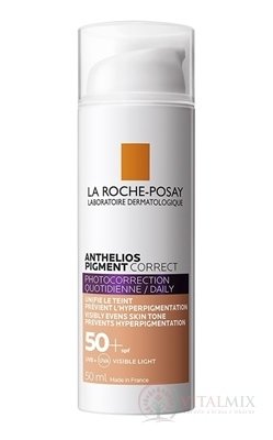 LA ROCHE-POSAY ANTHELIOS PIGMENT CORRECT MEDIUM fotokorekční denní tónovaný krém s ochranným faktorem SPF50+ 1x50 ml