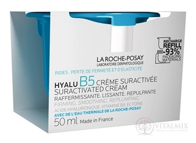 LA ROCHE-POSAY HYALU B5 CREME SURACTIVÉE REFILL krém proti vráskám pro všechny typy pleti, náhradní náplň 1x50 ml