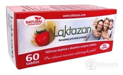 LAKTAZAN tablety tbl enzym laktáza s příchutí jahody 1x60 ks