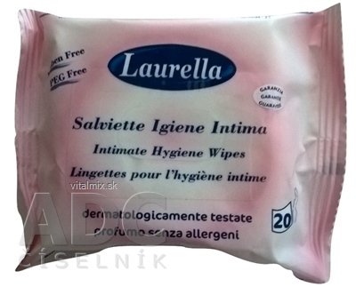 LAURELLA Intima intimní vlhčené ubrousky, pH 4,5, 1x20 ks