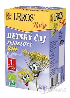 LEROS BABY DĚTSKÝ ČAJ BIO fenyklový 20x1,5 g (30 g)