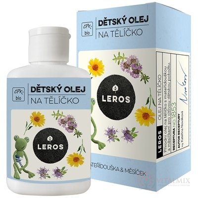 LEROS BIO DĚTSKÝ OLEJ NA TELÍČKO s mateřídouškou a měsíčkem 1x100 ml