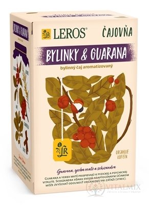 LEROS Čajovna BYLINKY A GUARANA bylinný čaj, nálevové sáčky 20x2 g (40 g)