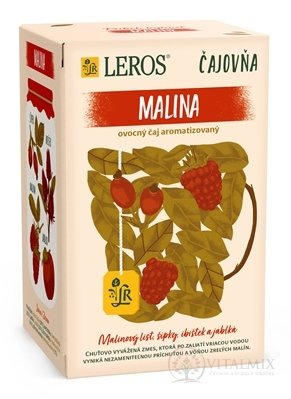 LEROS Čajovna MALINA ovocný čaj, nálevové sáčky 20x2 g (40 g)