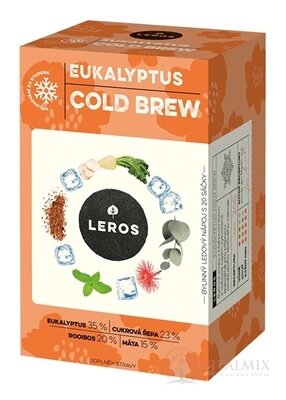 LEROS COLD BREW EUKALYPTUS bylinná směs, nálevové sáčky 20x1,8 g (36 g)