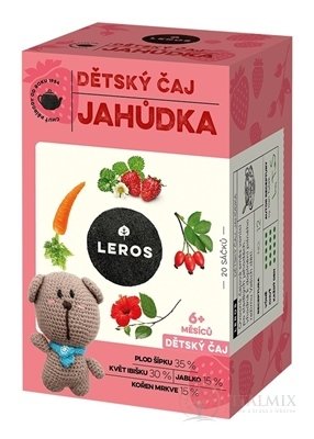 LEROS DĚTSKÝ ČAJ JAHŮDKA nálevové sáčky (od 6+ měsíců) (inů. 2021) 20x2 g (40 g)