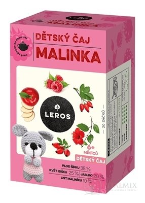 LEROS DĚTSKÝ ČAJ malinké nálevové sáčky (od 6+ měsíců) (inů. 2021) 20x2 g (40 g)
