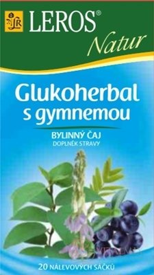 LEROS NATUR GLUKOHERBAL S Gymnema (Diabet. Směs) BYLINNÝ ČAJ 20x1 g (20 g)