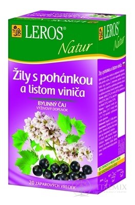 LEROS NATUR ŽÍLY S pohanka a vinné listy bylinný čaj 20x2 g