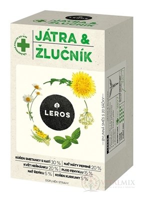 LEROS JÁTRA A ŽLUČNÍK nálevové sáčky (inů. 2021) 20x1,5 g (30 g)