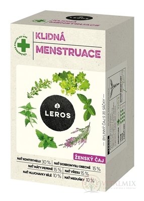 LEROS KLIDNÁ MENSTRUACE nálevové sáčky (inov.2021) 20x1,5 g (30 g)