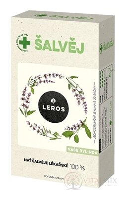 LEROS ŠALVÍ bylinný čaj, nálevové sáčky (inov.2021) 20x1,5 g (30 g)