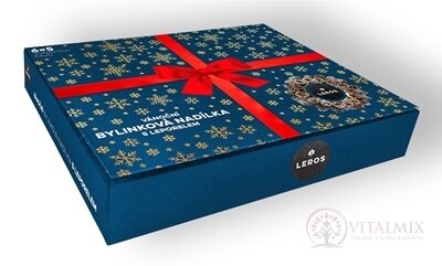 LEROS VÁNOČNÍ BYLINKOVÁ NADÍLKA 4 6 druhů čajů po 5 sáčcích + jmenovky na dárky 6 ks (48,5 g) (inov. 2024), 1x1 set