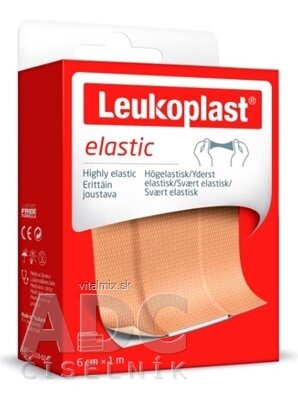 Leukoplast ELASTIC náplast na rány 6cm x 1m, pás, 1x1 ks