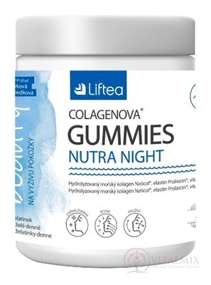 Liftea COLAGENOVA GUMMIES NUTRA NIGHT želatinky, borůvková příchuť 1x60 ks