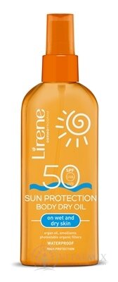 Lirene SUN PROTECTION SPF 50+ Body dry OIL Sprej suchý olej na opalování, pro suchou i vlhkou pokožku 1x150 ml