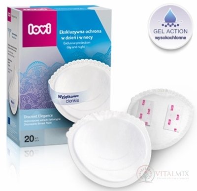 LOVI Tampony laktační Discreet Elegance jednorázové, Gel Action - super absorpční, 1x20 ks