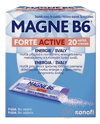 MAGNE B6 FORTE ACTIVE prášek v sáčcích (inov. 2024) 1x20 ks