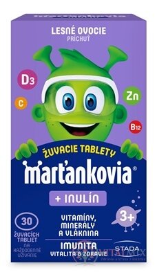 STADA Marťánci s inulinem cucavé tablety příchuť lesní ovoce 1x30 ks