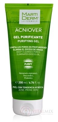 MartiDerm ACNIOVER PURIFYING GEL čistící gel při akné a mastné pleti 1x200 ml