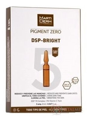 MartiDerm PIGMENT ZERO DSP-BRIGHT ampule, pro věštky typy pleti 5x2 ml