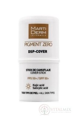 MartiDerm PIGMENT ZERO DSP-COVER STICK SPF 50+ depigmentační krycí tyčinka, pro všechny typy pleti 1x4 ml