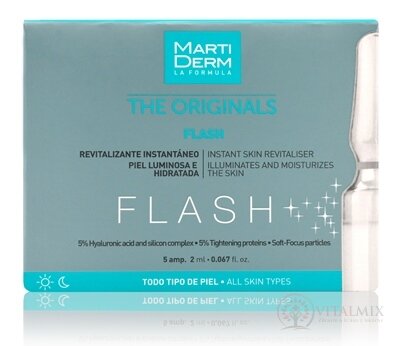 MartiDerm THE ORIGINALS FLASH ampule, pro všechny typy pleti 5x2 ml